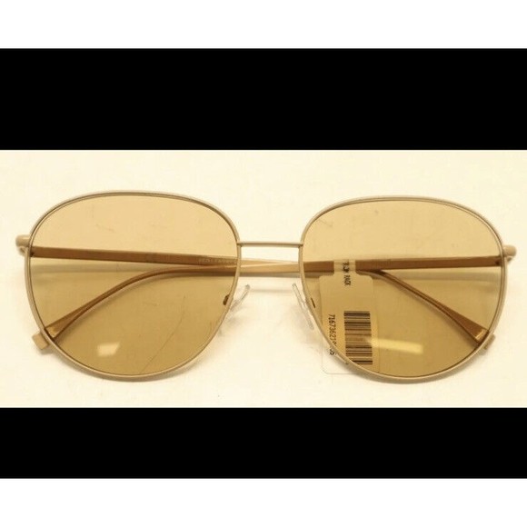 Fendi Round Roma Amor Beige/Brown Sunglasses Metal Frame